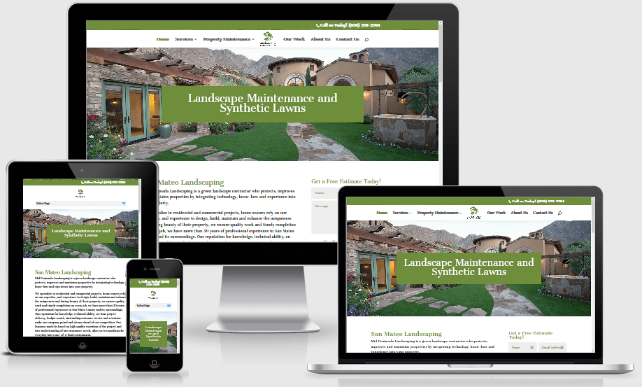 landscaping website design